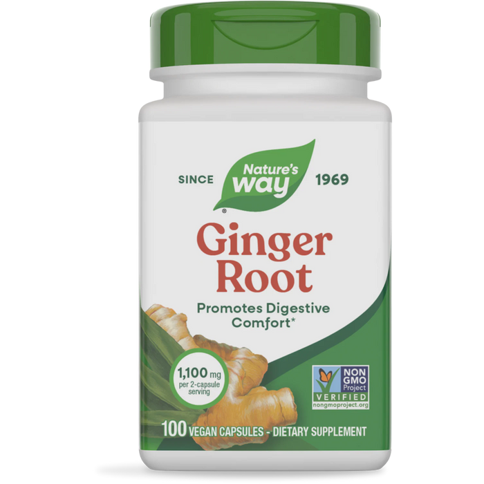 Nature's Way Ginger Root 1,100mg - 100 Capsules - Health As It Ought to Be