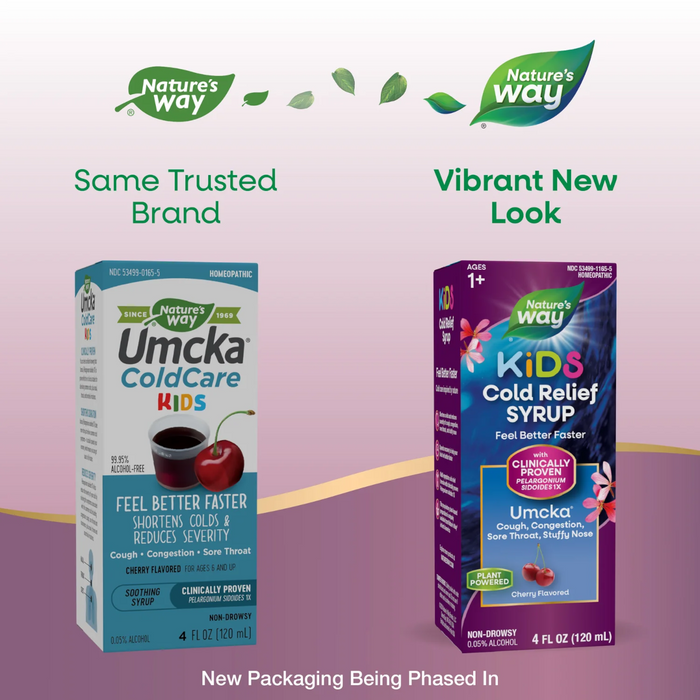 Nature's Way Umcka ColdCare Kids Cherry Syrup - 4 oz - Health As It Ought to Be