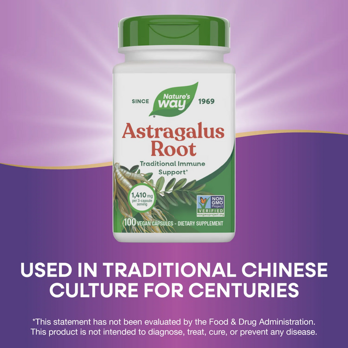 Nature's Way Astragalus 470 mg - 100 Capsules - Health As It Ought to Be