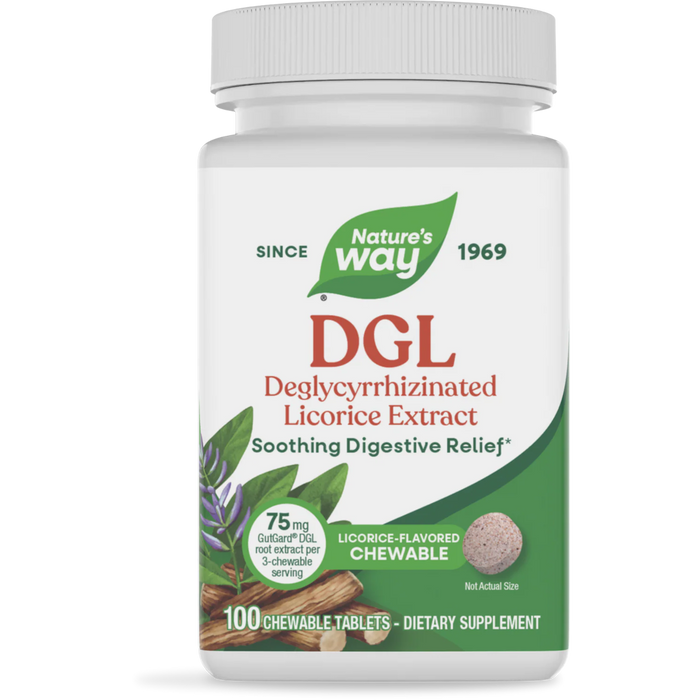 Nature's Way DGL Licorice Flavored - 100 Chewable Tablets - Health As It Ought to Be
