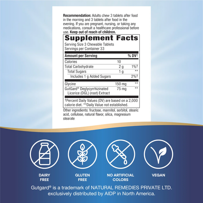 Nature's Way DGL Licorice Flavored - 100 Chewable Tablets - Health As It Ought to Be