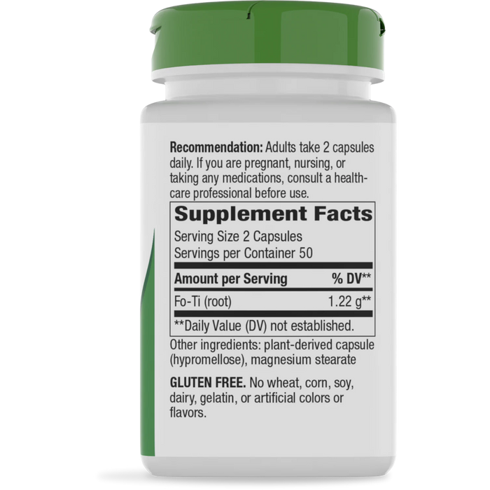Nature's Way Fo-Ti 1220 mg - 100 Vegetarian Capsules