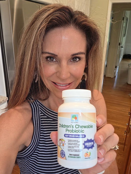 Raise Them Well Children's Probiotic: NEW FORMULA 5 Billion CFU Pediatrician Formulated, Orange Mango Flavor - 60 Chewable Tablets