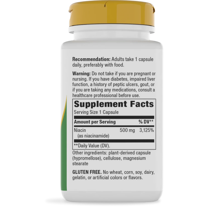 Nature's Way Niacinamide 500 mg - 100 Capsules