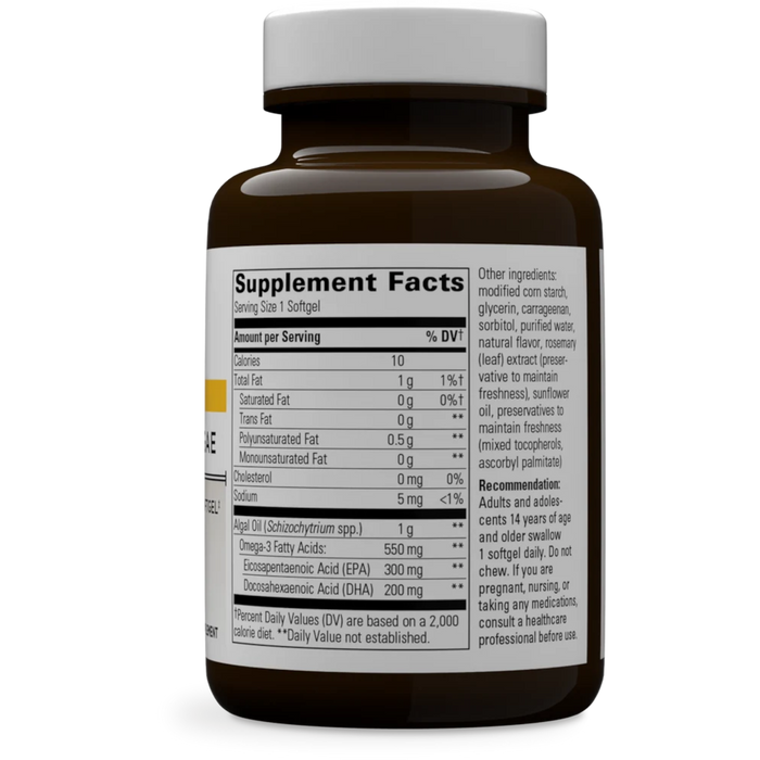 Integrative Therapeutics Pure Omega Algae - 30 Softgels