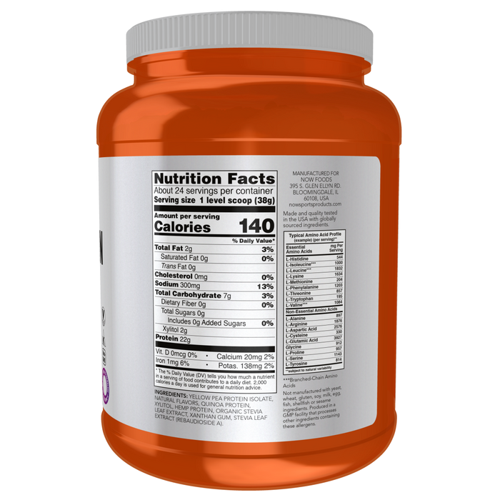 Now Foods Plant Protein Complex, Creamy Vanilla Powder - 2 lbs. - Health As It Ought to Be