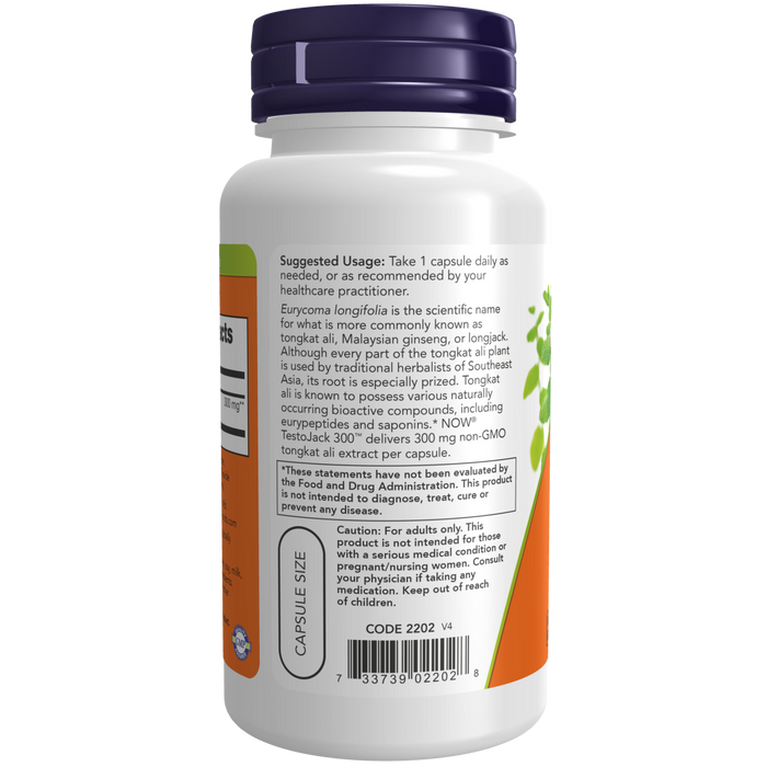Now Foods TestoJack 300™ mg - 60 Veg Capsules - Health As It Ought to Be