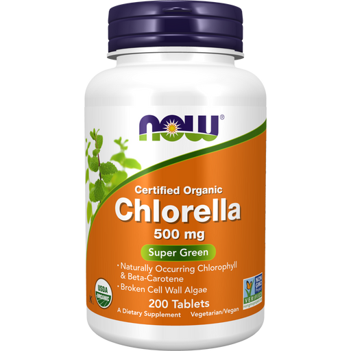 Now Foods Chlorella Organic 500 mg - 200 Tablets - Health As It Ought to Be