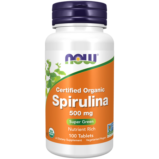 Now Foods Spirulina Organic 500 mg - 100 Tablets - Health As It Ought to Be