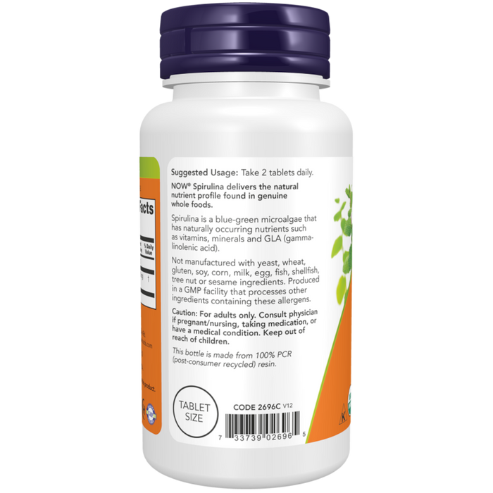 Now Foods Spirulina Organic 500 mg - 100 Tablets