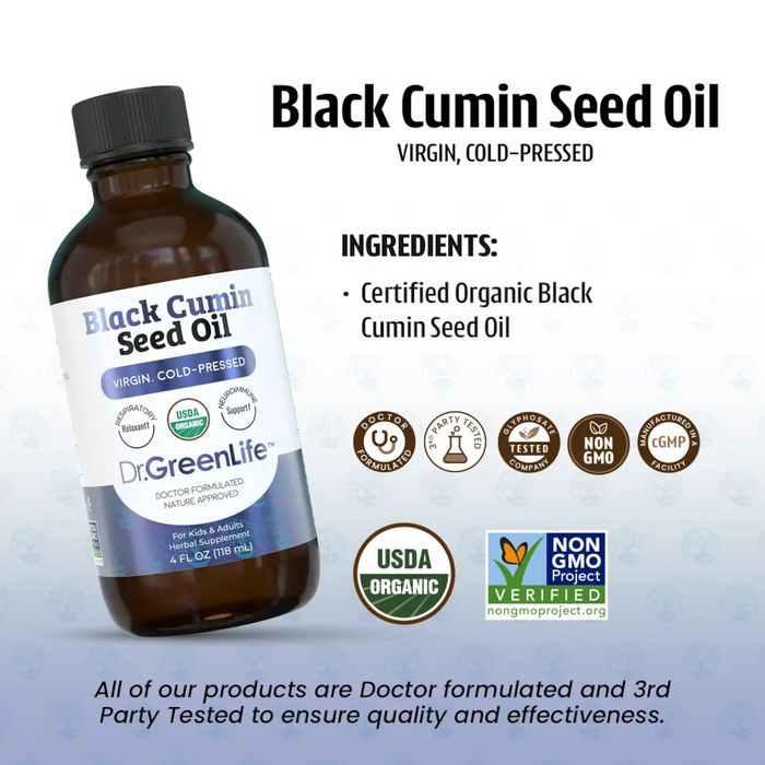 Dr. Green Life Black Cumin Seed Oil - 4 fl oz.
