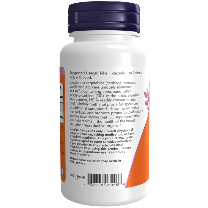 Now Foods Indole-3-Carbinol (I3C) 200 mg - 60 Veg Capsules - Health As It Ought to Be