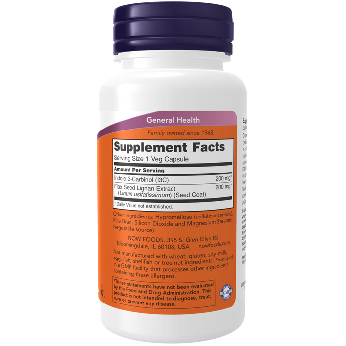 Now Foods Indole-3-Carbinol (I3C) 200 mg - 60 Veg Capsules - Health As It Ought to Be