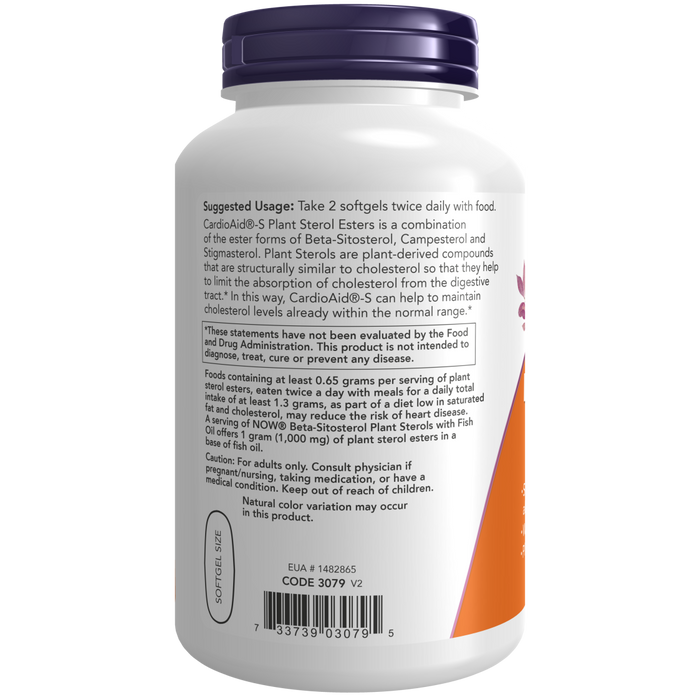 Now Foods Beta-Sitosterol Plant Sterols - 180 Softgels - Health As It Ought to Be