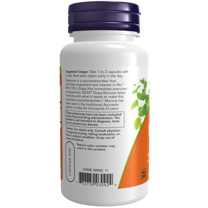 Now Foods Dopa Mucuna - 90 Veg Capsules - Health As It Ought to Be