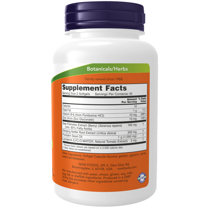 Now Foods Prostate Support - 90 Softgels - Health As It Ought to Be