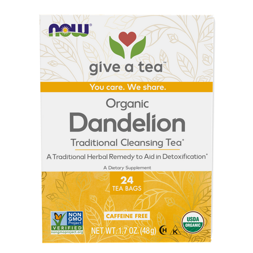 Now Foods Dandelion Cleansing Herbal Tea - 24 Tea Bags - Health As It Ought to Be