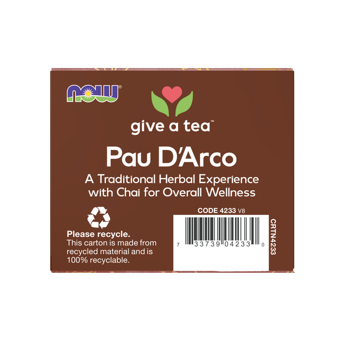 Now Foods Pau D'Arco Tea - 24 Tea Bags - Health As It Ought to Be
