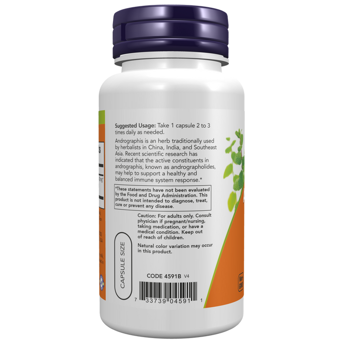Now Foods Andrographis 400 mg - 90 Veg Capsules - Health As It Ought to Be