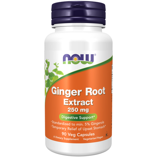 Now Foods Ginger Root Extract 250 mg - 90 Veg Capsules - Health As It Ought to Be