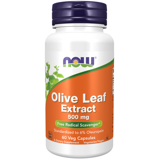 Now Foods Olive Leaf Extract 500 mg - 60 Veg Capsules - Health As It Ought to Be