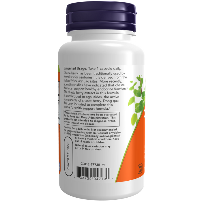 Now Foods Chaste Berry Vitex Extract 300 mg - 90 Veg Capsules - Health As It Ought to Be