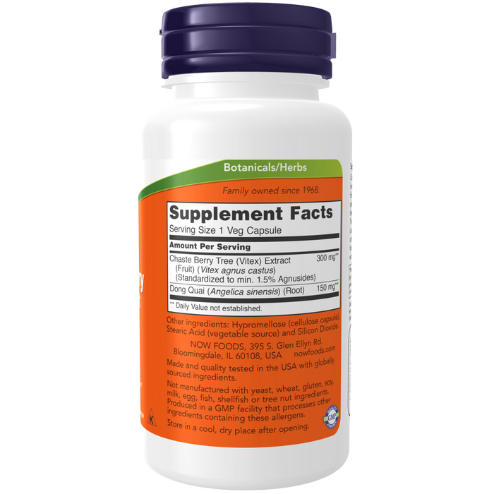 Now Foods Chaste Berry Vitex Extract 300 mg - 90 Veg Capsules - Health As It Ought to Be