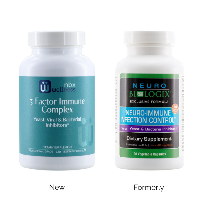 Neurobiologix 3-factor Immune Complex - 120 Capsules now NBX Wellness formerly known as Immune Infection Control - Health As It Ought to Be