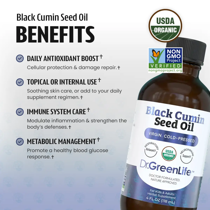 Dr. Green Life Black Cumin Seed Oil - 4 fl oz.