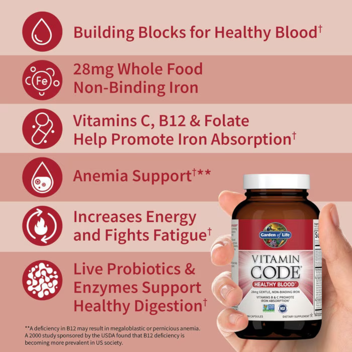 Garden of Life Healthy Blood - 60 Capsules - Health As It Ought to Be