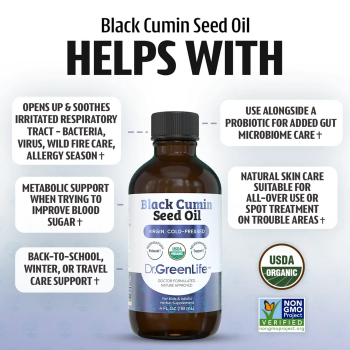 Dr. Green Life Black Cumin Seed Oil - 4 fl oz.
