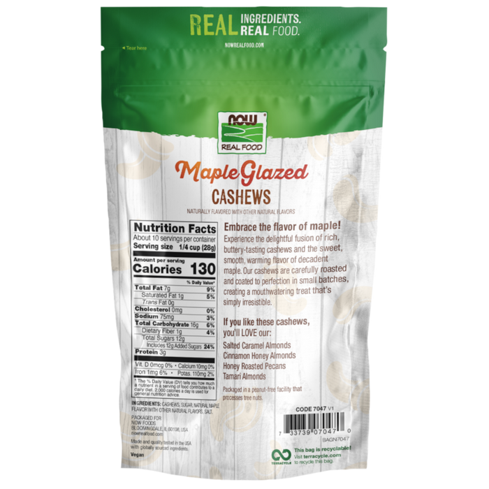 Now Foods Maple Glazed Cashews - 10 oz.