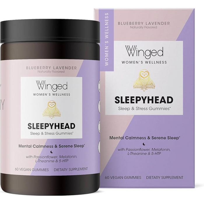 Winged Nutrition LLC Sleepyhead Sleep Support Gummies - 60 Vegan Gummies PATIENT ONLY - Health As It Ought to Be
