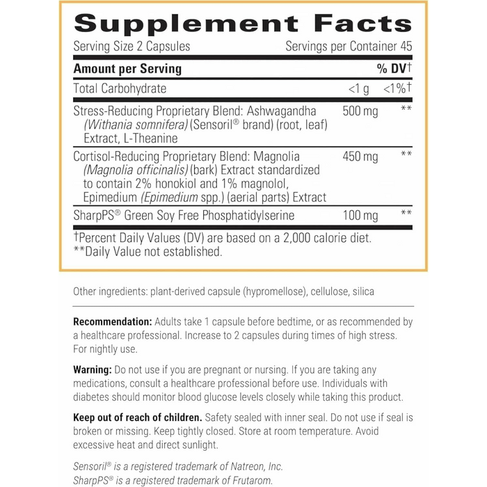 Integrative Therapeutics Cortisol Manager® Allergen Free - 90 Capsules