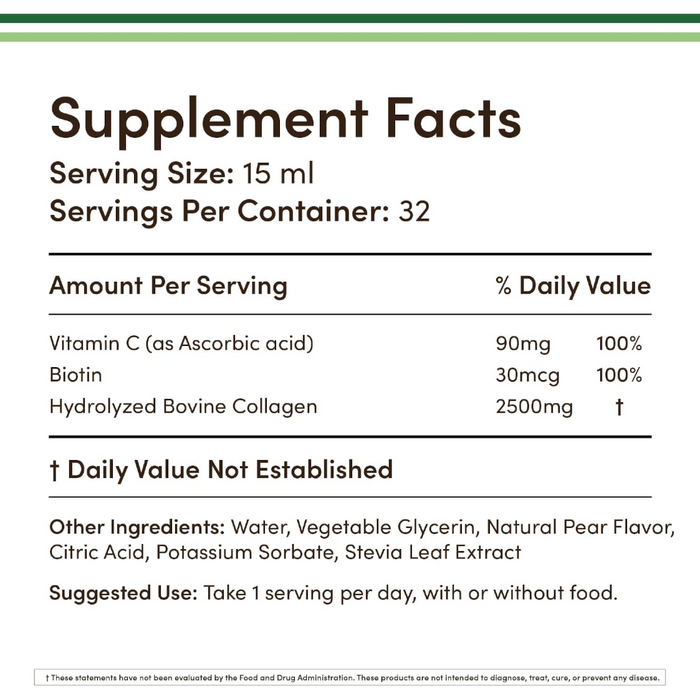 Double Wood Supplements Collagen Liquid - 16 fl oz. - Health As It Ought to Be