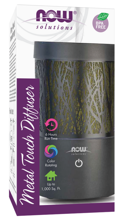 Now Foods Black Metal Touch Diffuser PATIENT ONLY - Health As It Ought to Be