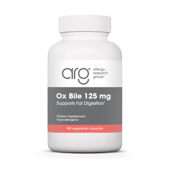 Allergy Research Group Ox Bile 125 mg - 180 Vegicaps