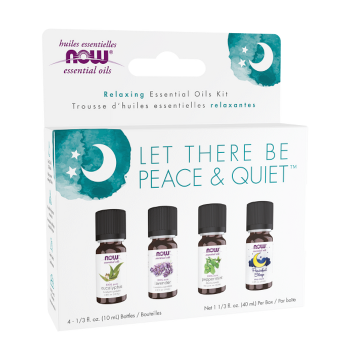 Now Foods Let There Be Peace and Quiet Essential Oil Kit - 4 bottles (1/3 oz each)
