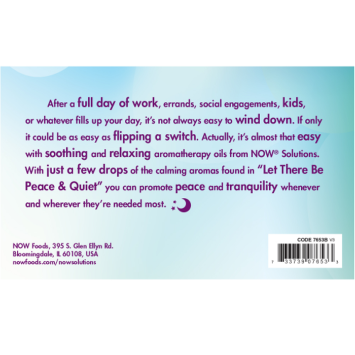 Now Foods > Let There Be Peace and Quiet Essential Oil Kit - 4 bottles (1/3 oz each) PATIENT ONLY - Health As It Ought to Be
