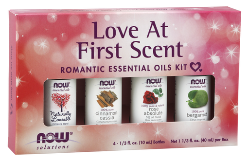 Now Foods Love At First Scent Essential Oils Kit (4 - 1/3 oz bottles) PATIENT ONLY - Health As It Ought to Be