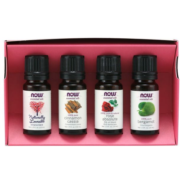 Now Foods Love At First Scent Essential Oils Kit (4 - 1/3 oz bottles) PATIENT ONLY - Health As It Ought to Be