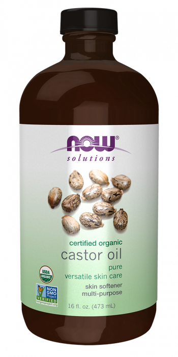 Now Foods Organic Castor Oil - 16 oz PATIENT ONLY - Health As It Ought to Be