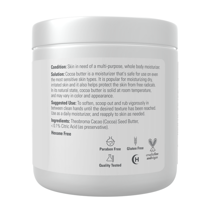 Now Foods Cocoa Butter - 7 oz. - Health As It Ought to Be