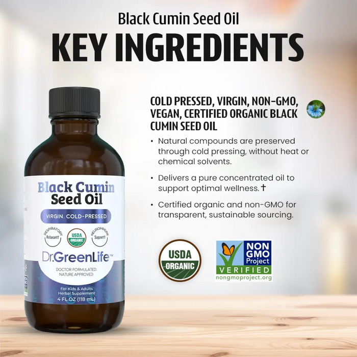 Dr. Green Life Black Cumin Seed Oil - 4 fl oz.