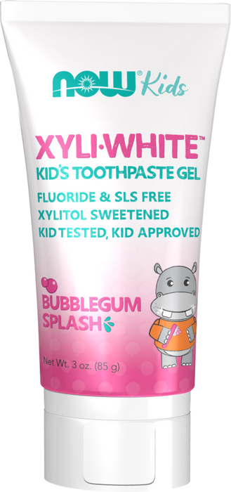 Now Foods Kids Xyliwhite Bubblegum Splash Toothpaste Gel for Kids 3oz PATIENT ONLY - Health As It Ought to Be