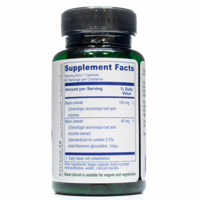 Vitanica Black Cohosh - 60 Capsules - Health As It Ought to Be