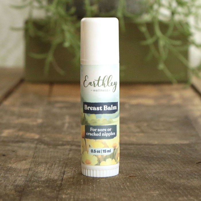 Earthley Breast Balm Herbal Salve - 0.5 oz Stick