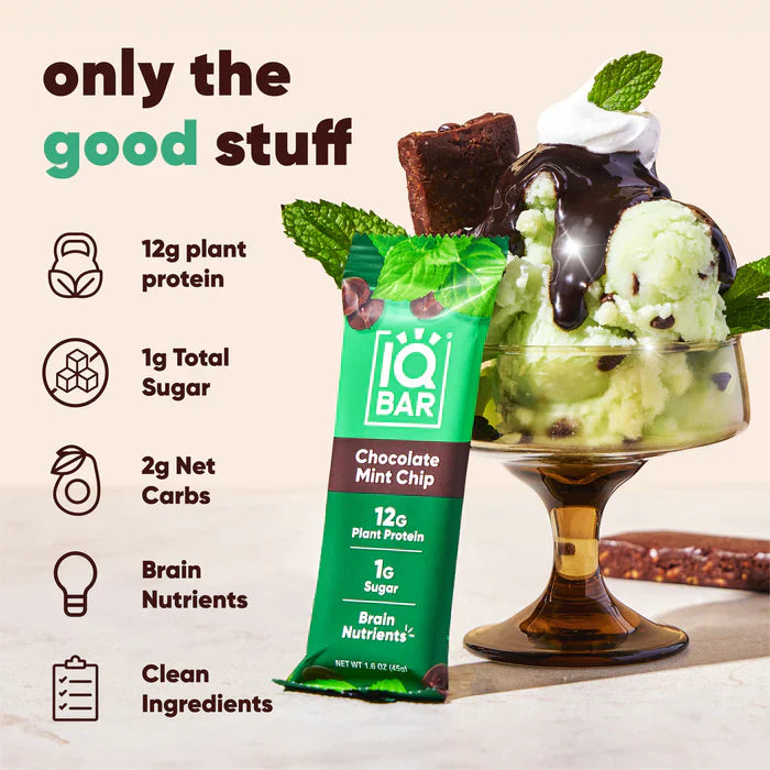 IQBar Chocolate Mint Chip Bar PATIENT ONLY - Health As It Ought to Be