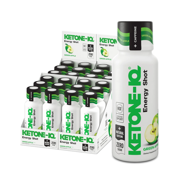 Ketone-IQ Energy Shot + Caffeine - Green Apple - Health As It Ought to Be