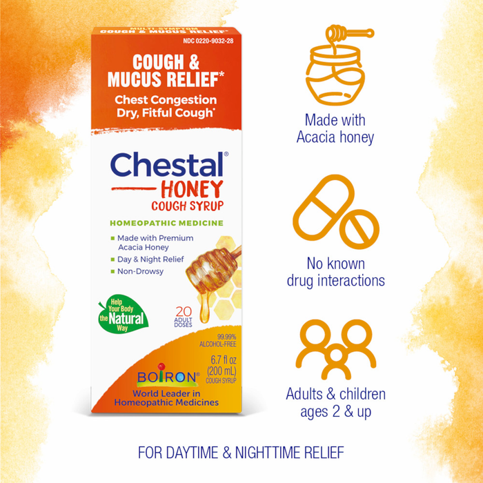 Boiron Adult Chestal Honey Cough Syrup - 6.7 fl oz. - Health As It Ought to Be